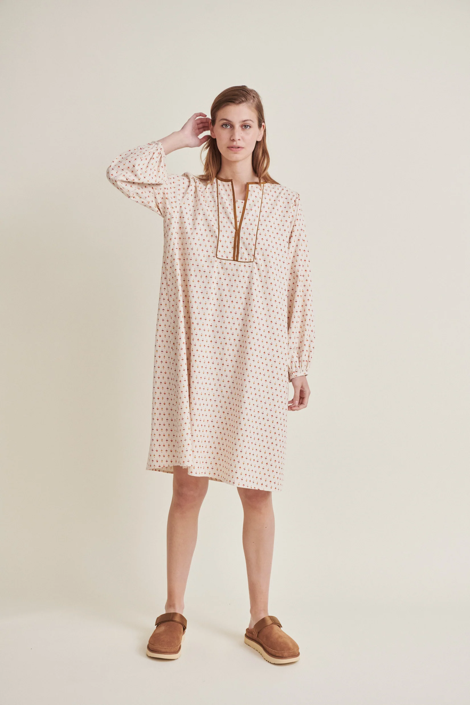 Spina dress dresses ba495 03 684 birch alaskan blue lotus orange tapenad summer 1650x crop center