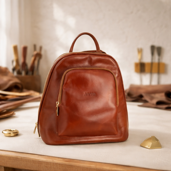 Morral de dama en cuero